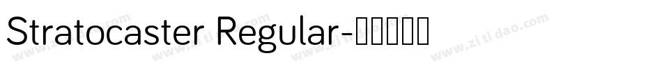 Stratocaster Regular字体转换